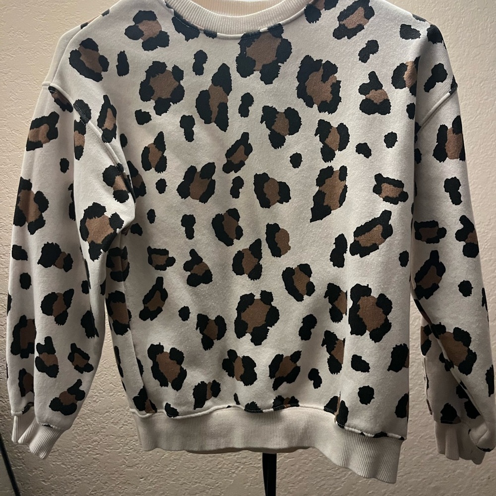 Zara Black and Brown Patterned Girls Sweater